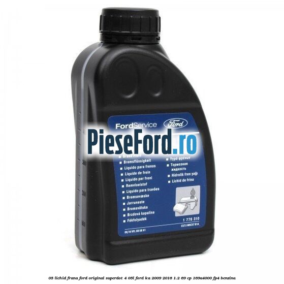 0,5 Lichid frana Ford Original SuperDot 4 0,5L Ford Ka 2009-2016 1.2 69 cp 169A4000, FP4 benzina