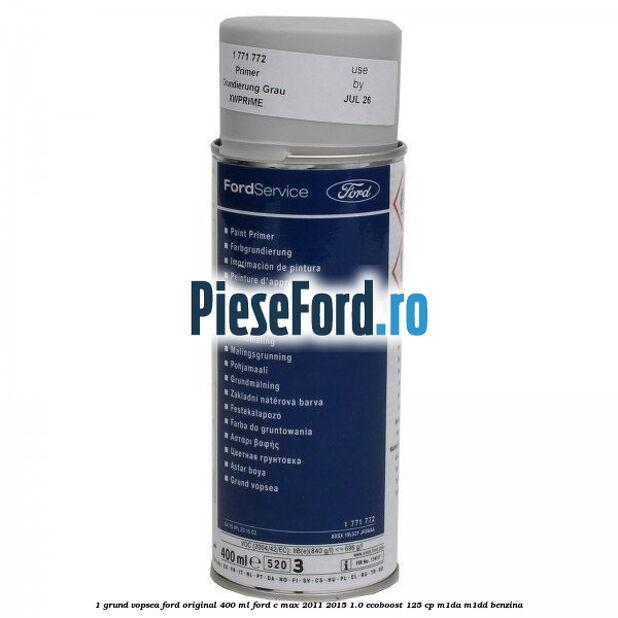 1 Grund vopsea Ford original 400 ML Ford C-Max 2011-2015 1.0 EcoBoost 125 cp M1DA, M1DD benzina