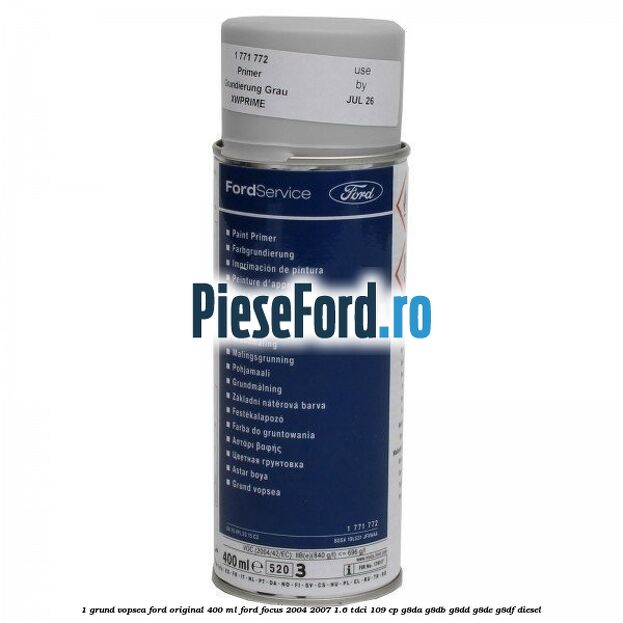 1 Grund vopsea Ford original 400 ML Ford Focus 2004-2007 1.6 TDCi 109 cp
