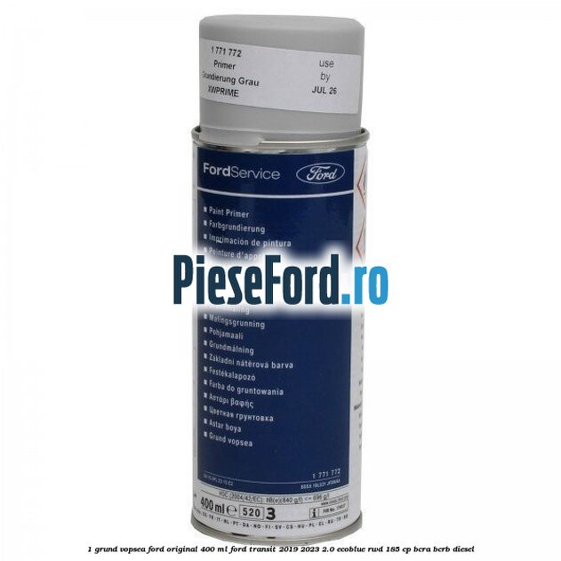 1 Grund vopsea Ford original 400 ML Ford Transit 2019-2023 2.0 EcoBlue RWD 185 cp