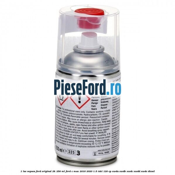 1 Lac vopsea Ford original 2K 250 ML Ford C-Max 2016-2020 1.5 TDCi 120 cp XWDA, XWDB, XWDC, XWDD, XWDE diesel
