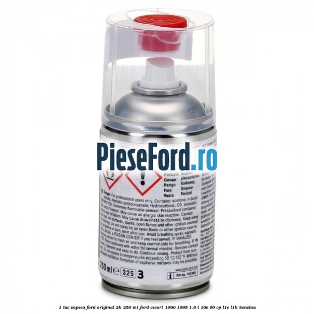 1 Lac vopsea Ford original 2K 250 ML Ford Escort 1990-1995 1.6 i 16V 90 cp L1E, L1K benzina