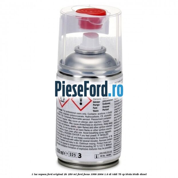 1 Lac vopsea Ford original 2K 250 ML Ford Focus 1998-2004 1.8 DI/TDDi 75 cp BHDA, BHDB diesel