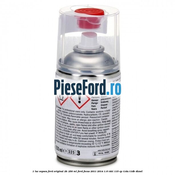 1 Lac vopsea Ford original 2K 250 ML Ford Focus 2011-2014 1.6 TDCi 115 cp T1DA, T1DB diesel
