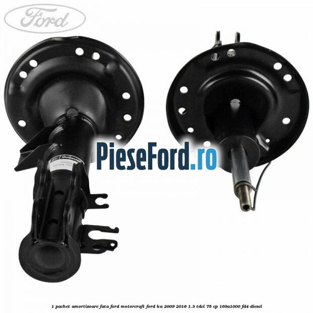 1 Pachet amortizoare fata Ford Motorcraft Ford Ka 2009-2016 1.3 TDCi 75 cp 169A1000, FD4 diesel