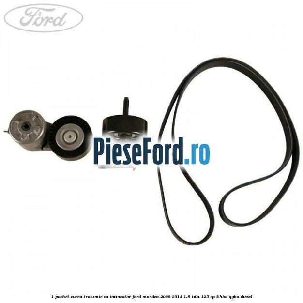 1 Pachet curea transmie cu intinzator Ford Mondeo 2008-2014 1.8 TDCi 125 cp KHBA, QYBA diesel