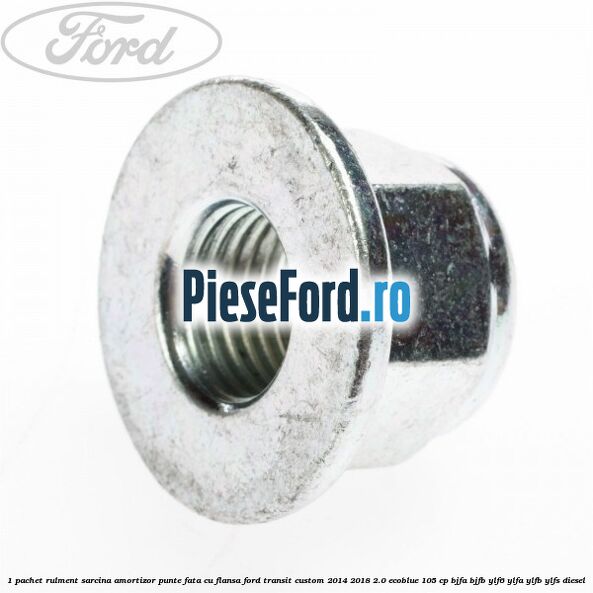 1 Pachet rulment sarcina amortizor punte fata cu flansa Ford Transit Custom 2014-2018 2.0 EcoBlue 105 cp BJFA, BJFB, YLF6, YLFA, YLFB, YLFS diesel
