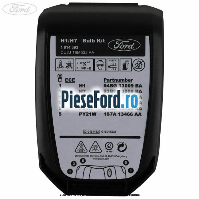 1 Set bec H7/H1 Ford B-Max 1.6 Ti 105 cp IQJA, IQJC benzina