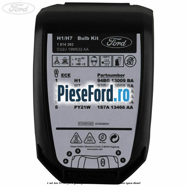 1 Set bec H7/H1 Ford Galaxy 2007-2014 2.0 TDCi 115 cp KLWA, TYWA diesel