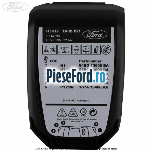 1 Set bec H7/H1 Ford Ranger 2016-2020 2.2 TDCi 160 cp 1 Set bec H7/H1 Ford Ranger 2016-2020 2.2 TDCi 160 cp GBVAJQJ, T22DD0P diesel