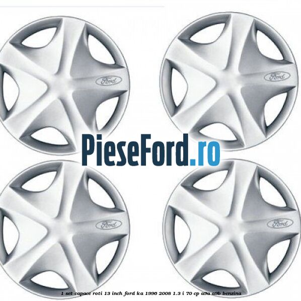 1 Set capace roti 13 inch Ford Ka 1996-2008 1.3 i 70 cp A9A, A9B benzina