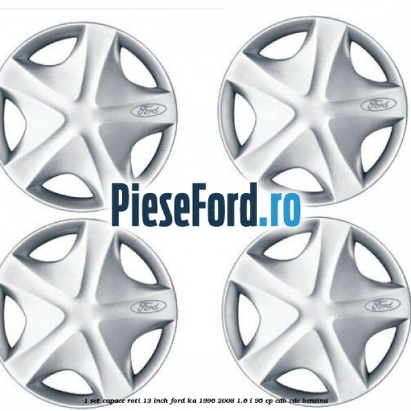 1 Set capace roti 13 inch Ford Ka 1996-2008 1.6 i 95 cp 1 Set capace roti 13 inch Ford Ka 1996-2008 1.6 i 95 cp CDB, CDC benzina