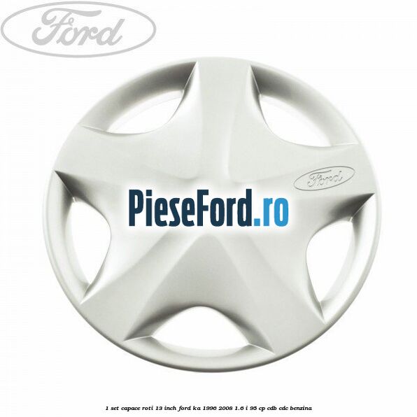 1 Set capace roti 13 inch Ford Ka 1996-2008 1.6 i 95 cp CDB, CDC benzina