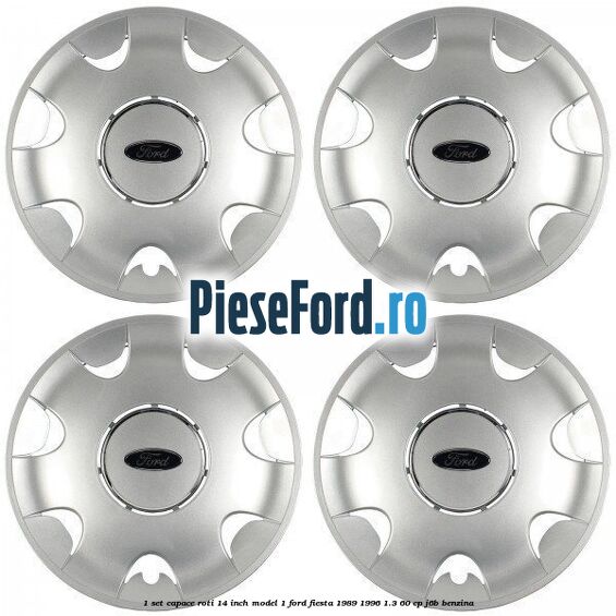 1 Set capace roti 14 inch model 1 Ford Fiesta 1989-1996 1.3 60 cp 1 Set capace roti 14 inch model 1 Ford Fiesta 1989-1996 1.3 60 cp J6B benzina