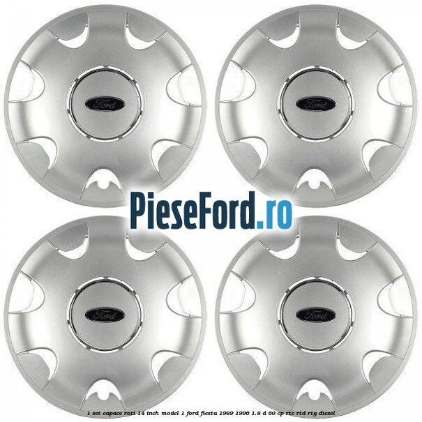 1 Set capace roti 14 inch model 1 Ford Fiesta 1989-1996 1.8 D 60 cp RTC, RTD, RTG diesel