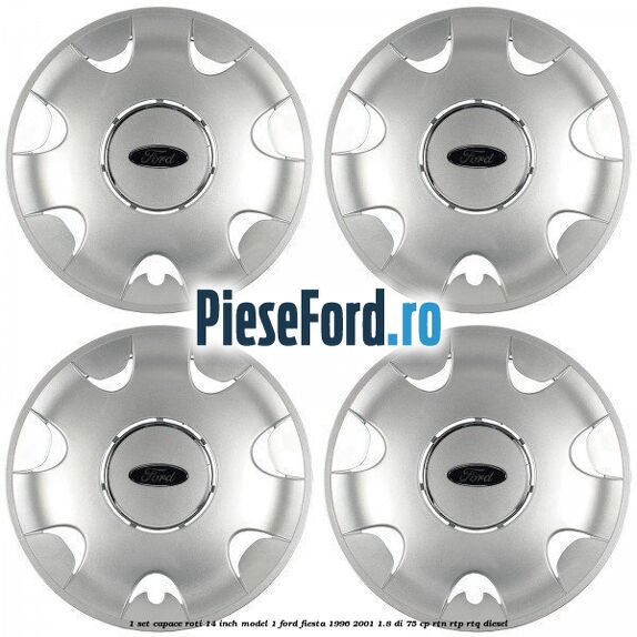 1 Set capace roti 14 inch model 1 Ford Fiesta 1996-2001 1.8 DI 75 cp RTN, RTP, RTQ diesel