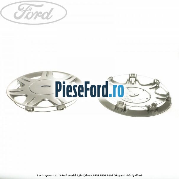 1 Set capace roti 14 inch model 2 Ford Fiesta 1989-1996 1.8 D 60 cp 1 Set capace roti 14 inch model 2 Ford Fiesta 1989-1996 1.8 D 60 cp RTC, RTD, RTG diesel