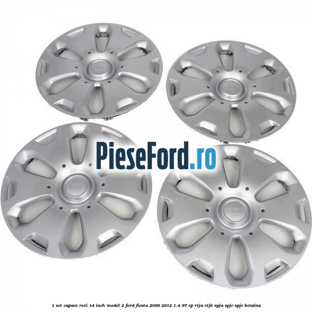 1 Set capace roti 14 inch model 2 Ford Fiesta 2008-2012 1.4 97 cp