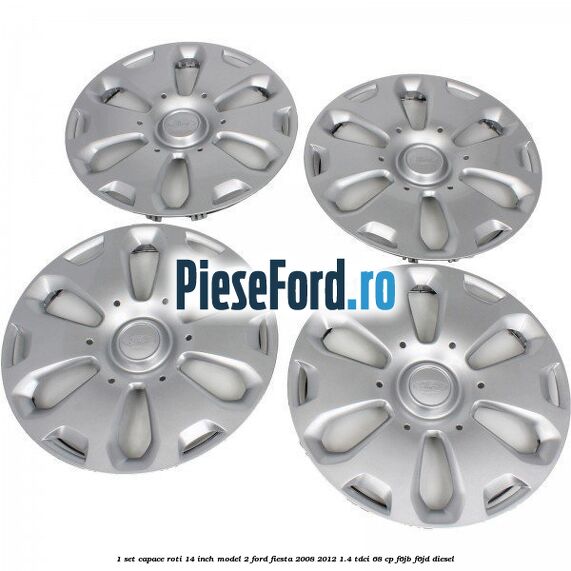 1 Set capace roti 14 inch model 2 Ford Fiesta 2008-2012 1.4 TDCi 68 cp