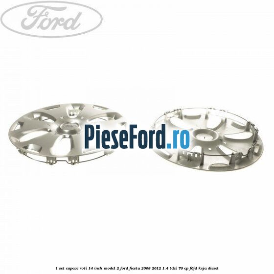 1 Set capace roti 14 inch model 2 Ford Fiesta 2008-2012 1.4 TDCi 70 cp F6JD, KVJA diesel