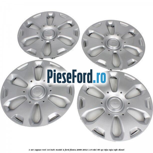 1 Set capace roti 14 inch model 2 Ford Fiesta 2008-2012 1.6 TDCi 95 cp