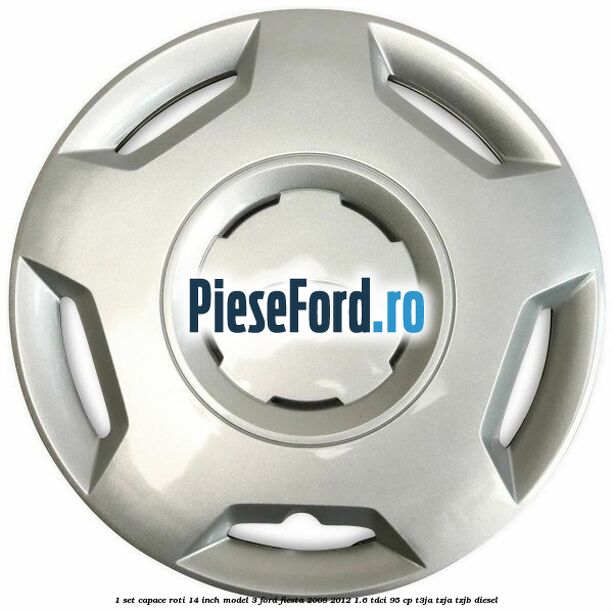 1 Set capace roti 14 inch model 3 Ford Fiesta 2008-2012 1.6 TDCi 95 cp T3JA, TZJA, TZJB diesel