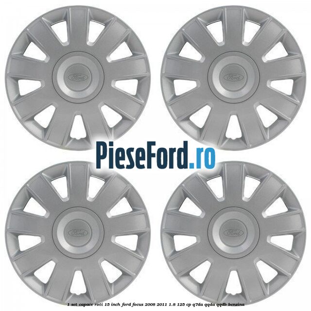 1 Set capace roti 15 inch Ford Focus 2008-2011 1.8 125 cp Q7DA, QQDA, QQDB benzina