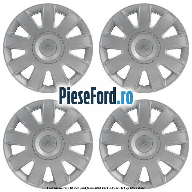 1 Set capace roti 15 inch Ford Focus 2008-2011 1.8 TDCi 115 cp KKDA diesel