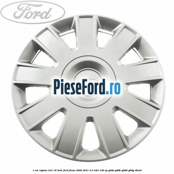 1 Set capace roti 15 inch Ford Focus 2008-2011 2.0 TDCi 136 cp 1 Set capace roti 15 inch Ford Focus 2008-2011 2.0 TDCi 136 cp G6DA, G6DB, G6DD, G6DG diesel