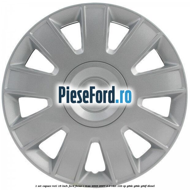 1 Set capace roti 15 inch Ford Focus C-Max 2003-2007 2.0 TDCi 133 cp G6DC, G6DE, G6DF diesel
