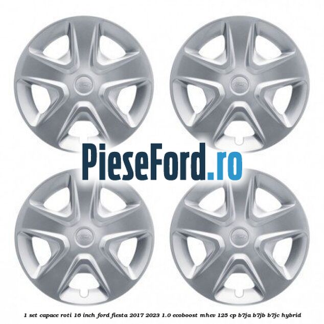 1 Set capace roti 16 inch Ford Fiesta 2017-2023 1.0 EcoBoost mHEV 125 cp