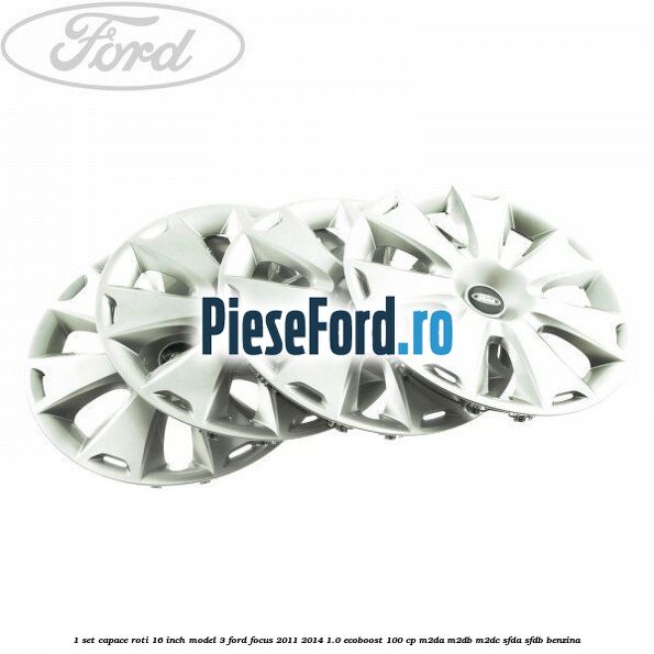 1 Set capace roti 16 inch model 3 Ford Focus 2011-2014 1.0 EcoBoost 100 cp 1 Set capace roti 16 inch model 3 Ford Focus 2011-2014 1.0 EcoBoost 100 cp M2DA, M2DB, M2DC, SFDA, SFDB benzina