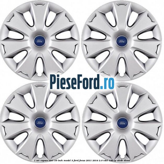 1 Set capace roti 16 inch model 3 Ford Focus 2011-2014 2.0 TDCi 136 cp UKDB diesel