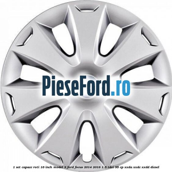 1 Set capace roti 16 inch model 3 Ford Focus 2014-2018 1.5 TDCi 95 cp XXDA, XXDC, XXDD diesel