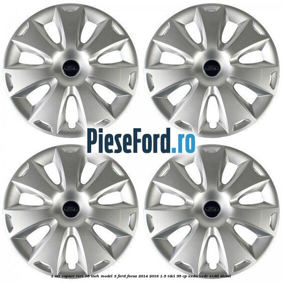 1 Set capace roti 16 inch model 3 Ford Focus 2014-2018 1.5 TDCi 95 cp XXDA, XXDC, XXDD diesel