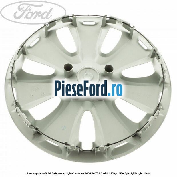 1 Set capace roti 16 inch model 3 Ford Mondeo 2000-2007 2.0 TDDI 115 cp D6BA, HJBA, HJBB, HJBC diesel