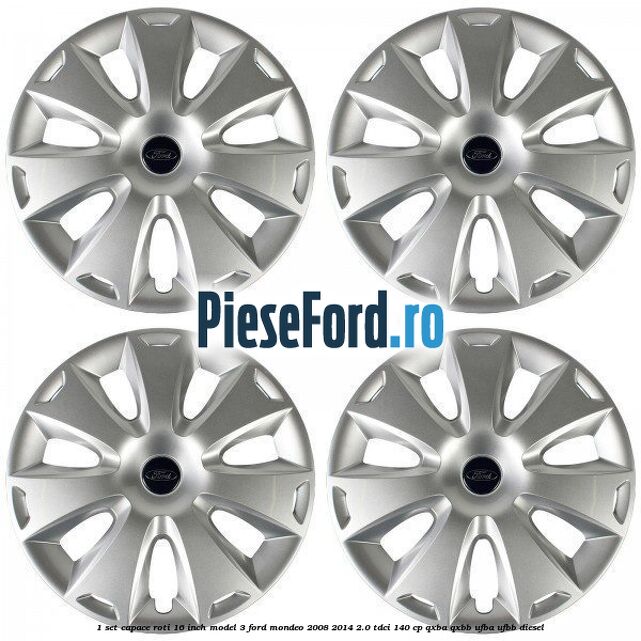 1 Set capace roti 16 inch model 3 Ford Mondeo 2008-2014 2.0 TDCi 140 cp