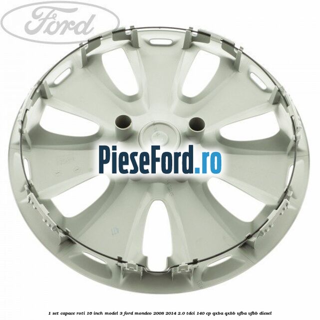 1 Set capace roti 16 inch model 3 Ford Mondeo 2008-2014 2.0 TDCi 140 cp QXBA, QXBB, UFBA, UFBB diesel