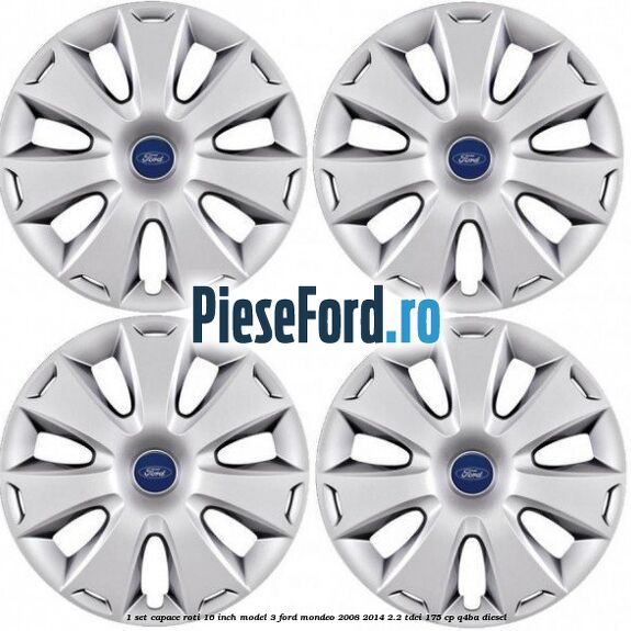 1 Set capace roti 16 inch model 3 Ford Mondeo 2008-2014 2.2 TDCi 175 cp Q4BA diesel