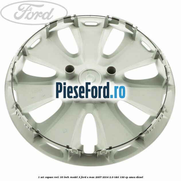 1 Set capace roti 16 inch model 3 Ford S-Max 2007-2014 2.0 TDCi 130 cp AZWA diesel