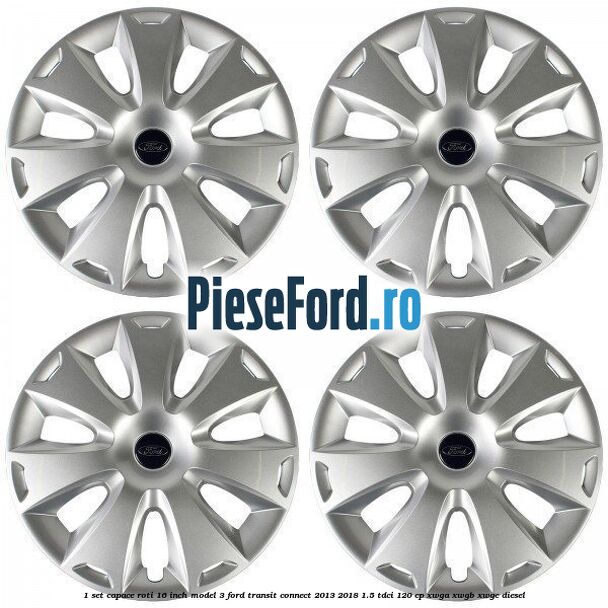 1 Set capace roti 16 inch model 3 Ford Transit Connect 2013-2018 1.5 TDCi 120 cp