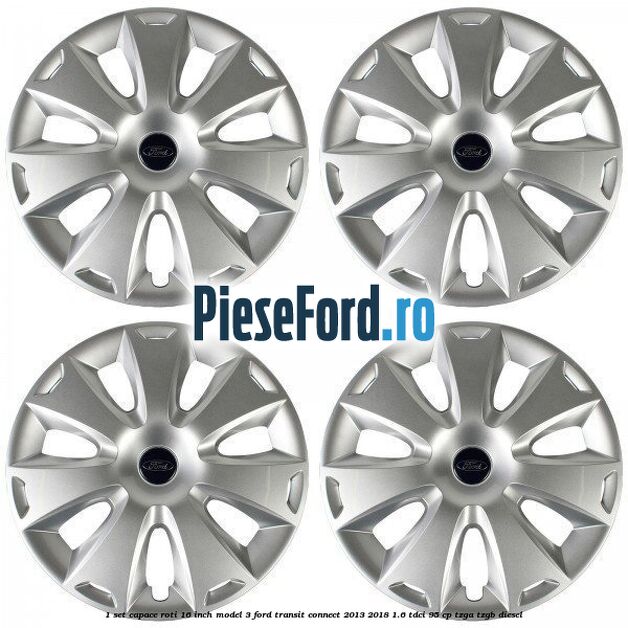 1 Set capace roti 16 inch model 3 Ford Transit Connect 2013-2018 1.6 TDCi 95 cp