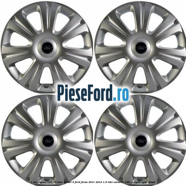 1 Set capace roti 16 inch model 5 Ford Focus 2011-2014 1.6 TDCi ECOnetic 105 cp
