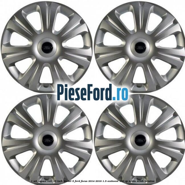 1 Set capace roti 16 inch model 5 Ford Focus 2014-2018 1.5 EcoBoost 150 cp