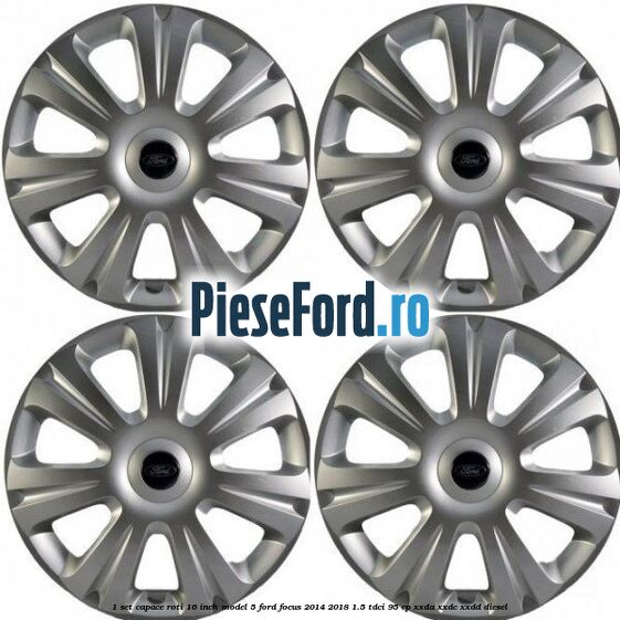 1 Set capace roti 16 inch model 5 Ford Focus 2014-2018 1.5 TDCi 95 cp XXDA, XXDC, XXDD diesel