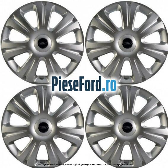 1 Set capace roti 16 inch model 5 Ford Galaxy 2007-2014 1.8 TDCi 100 cp FFWA diesel