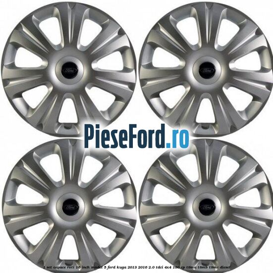 1 Set capace roti 16 inch model 5 Ford Kuga 2013-2016 2.0 TDCi 4x4 180 cp T8MA, T8MB, T8MC diesel
