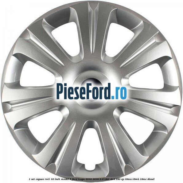 1 Set capace roti 16 inch model 5 Ford Kuga 2016-2018 2.0 TDCi 4x4 180 cp T8MA, T8MB, T8MC diesel