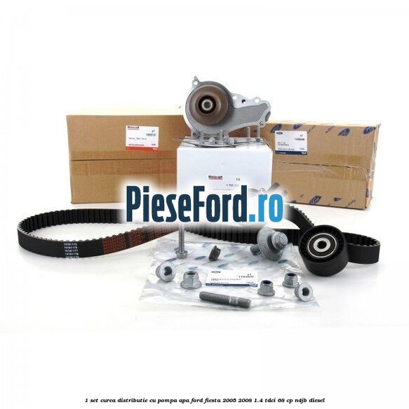 1 Set curea distributie cu pompa apa Ford Fiesta 2005-2008 1.4 TDCi 68 cp N4JB diesel