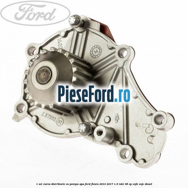 1 Set curea distributie cu pompa apa Ford Fiesta 2013-2017 1.5 TDCi 95 cp XVJB, XVJC diesel